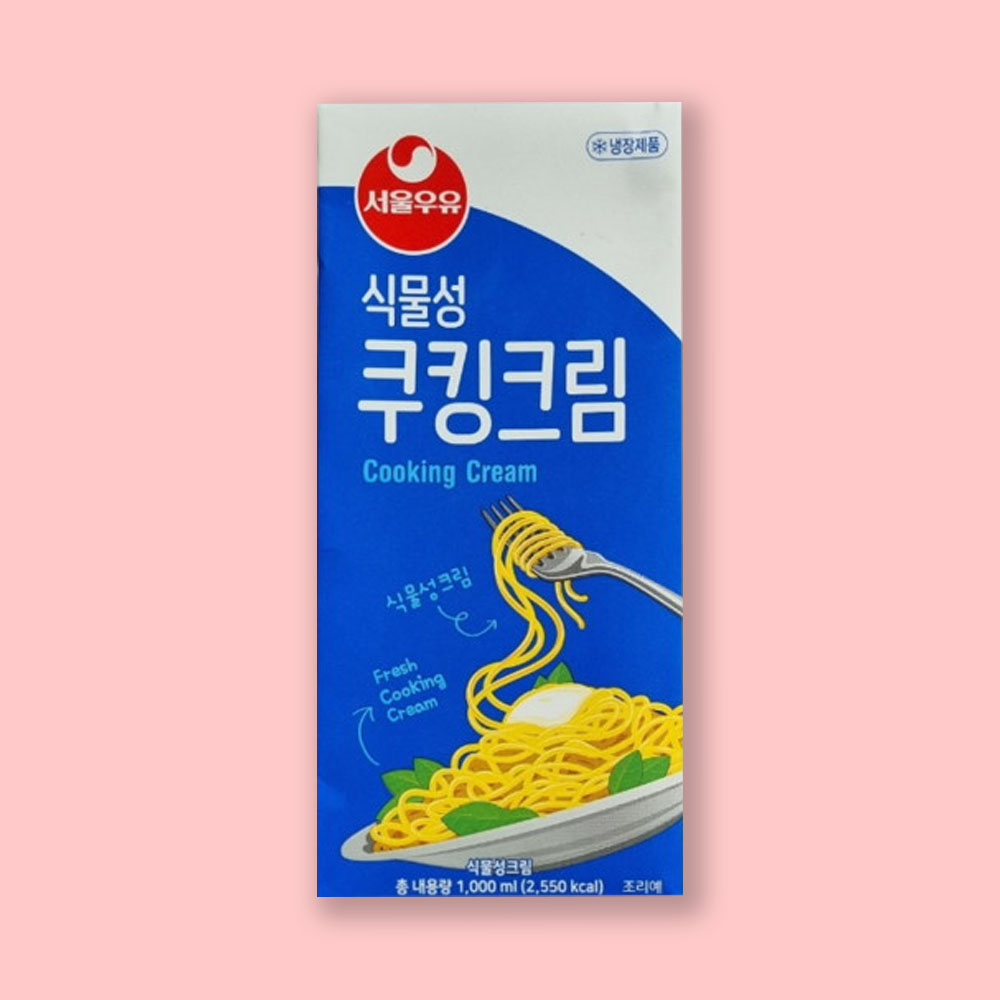서울우유 식물성 쿠킹크림1000ml 크림파스타만들기 요리재료