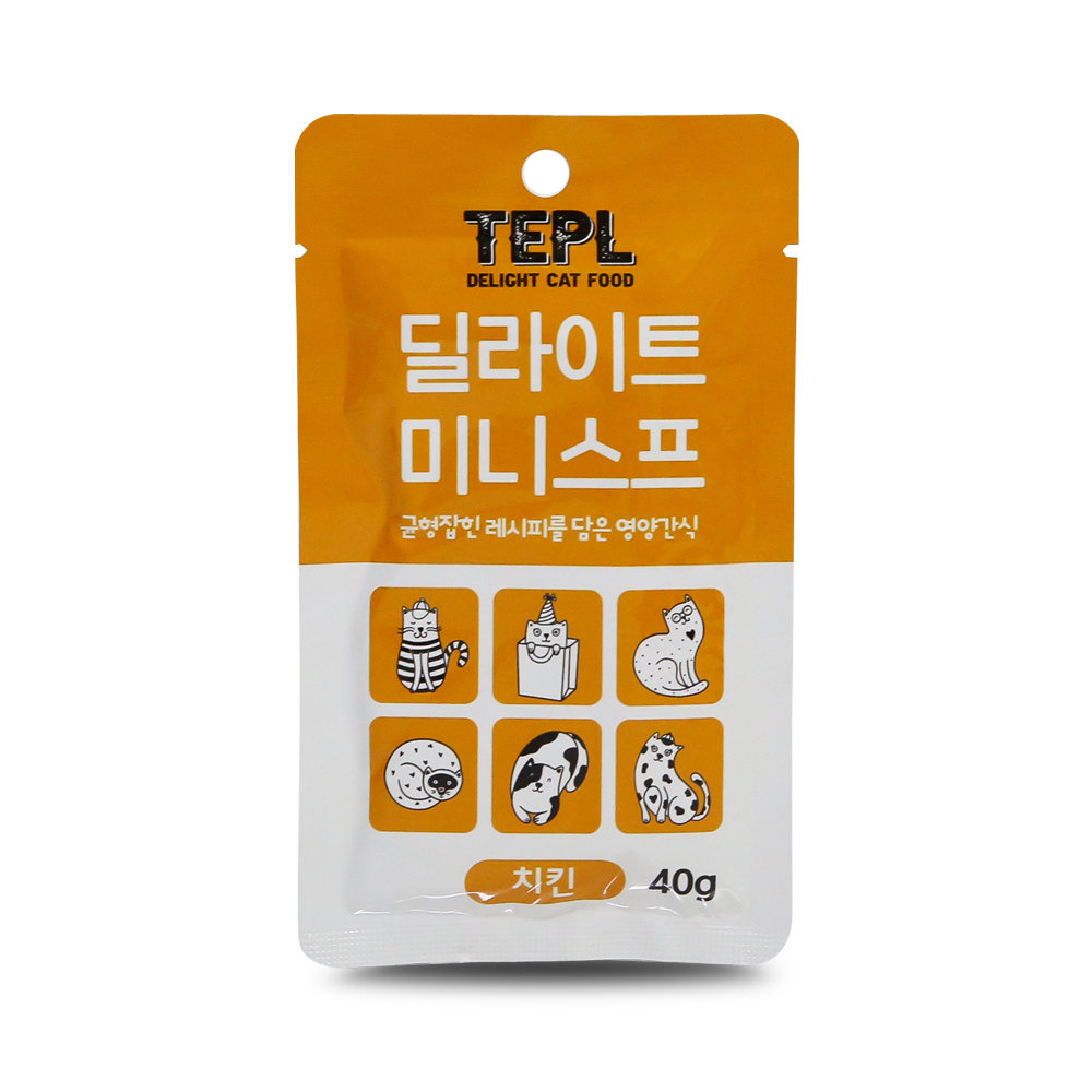 테플 딜라이트 미니스프 40g 치킨과 참치 고양이간식 이미지 3