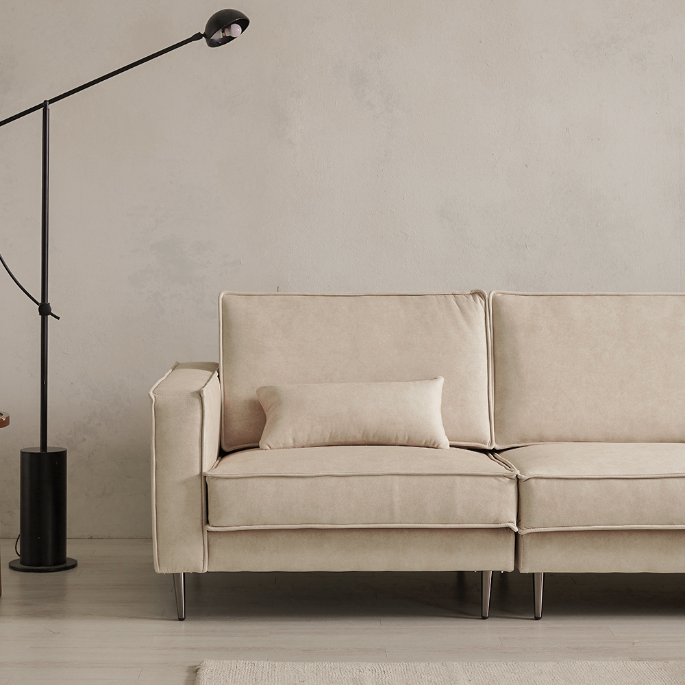 장인가구 데이먼스 4인용 기능성 아쿠아텍스 이지클린 패브릭 소파