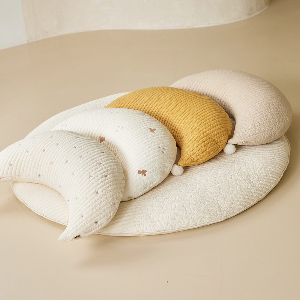 올포홈 자수누빔 달쿠션 수유베개 베이비필로우 뒤집기방지 별고미 커버만