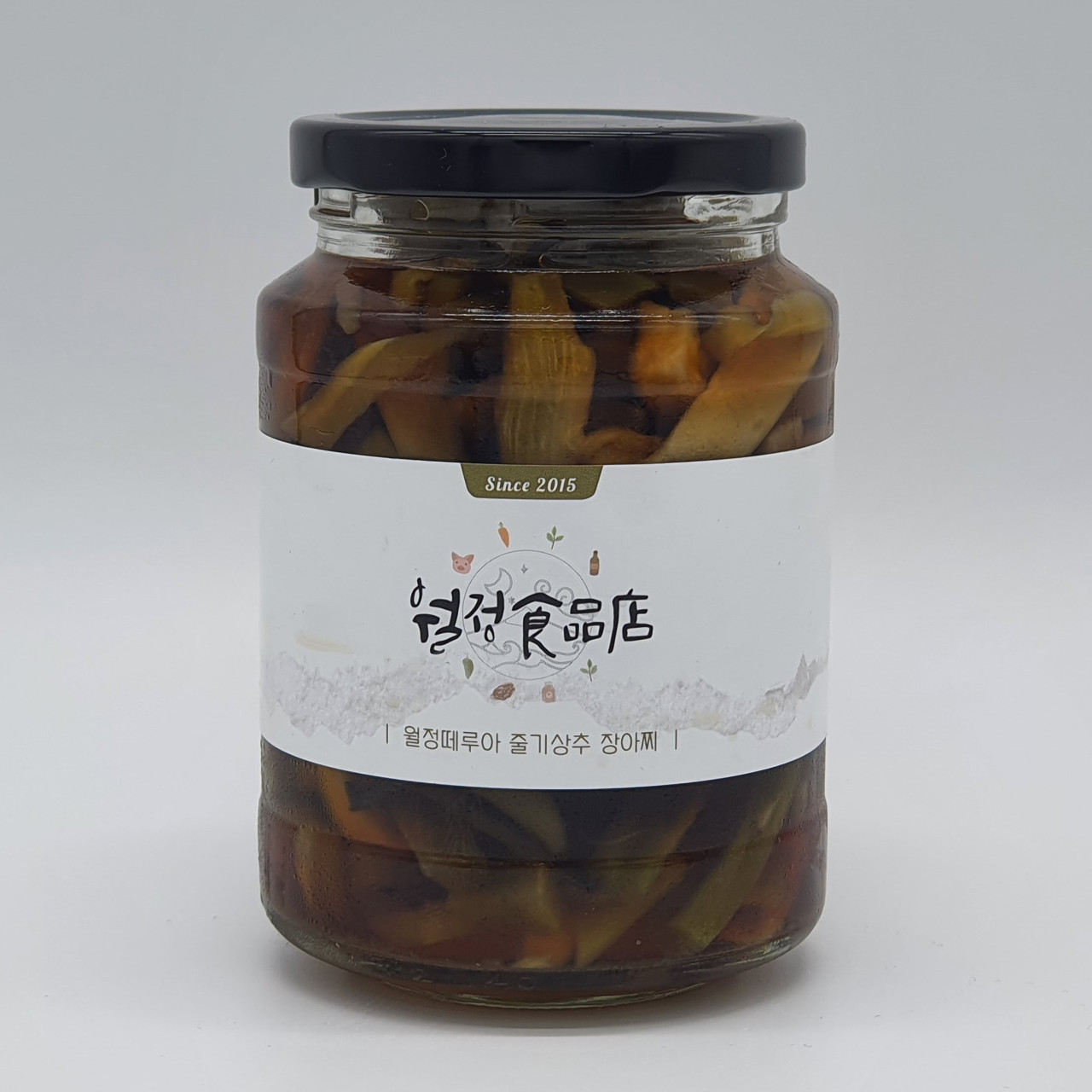 월정식품점 상추대 줄기상추 무말랭이 고추짱아찌  궁채장아찌500g