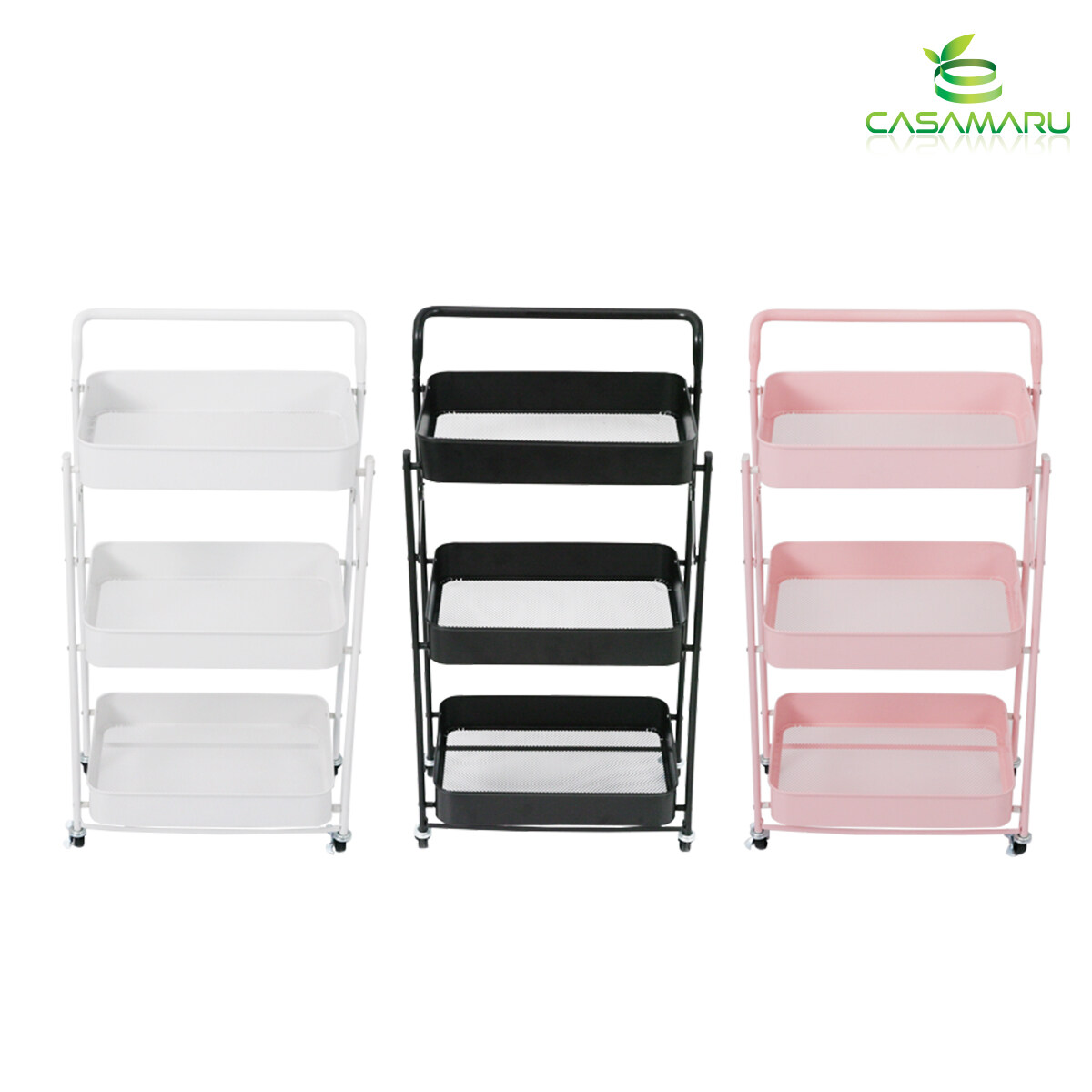 [까사마루] 까사마루 3단 접이식 트롤리 1세트