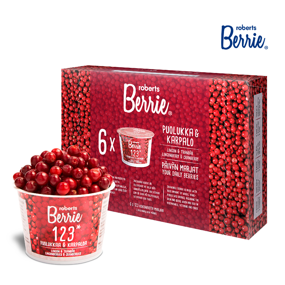 로버츠베리에 링곤베리&크랜베리 123 1box(100ml x 6팩) - 상세 이미지 2