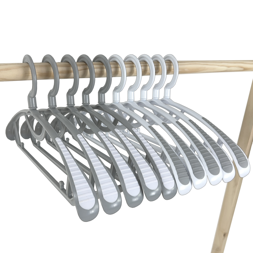 올지 올인원 회전 어깨뿔방지 옷걸이 그레이, 10개