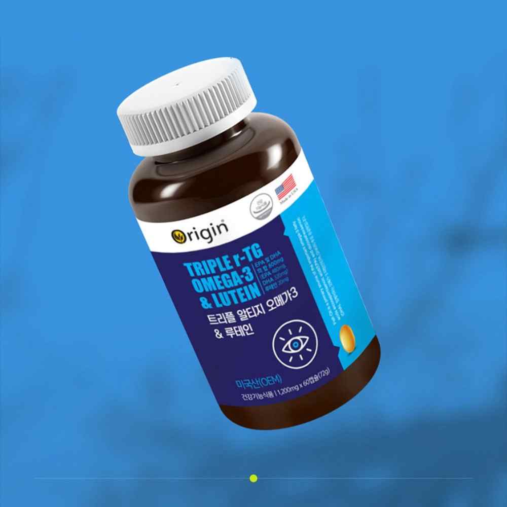 오리진 트리플 알티지 오메가3 앤 루테인 1200mg x 60캡슐 (2개월분) 제품 이미지