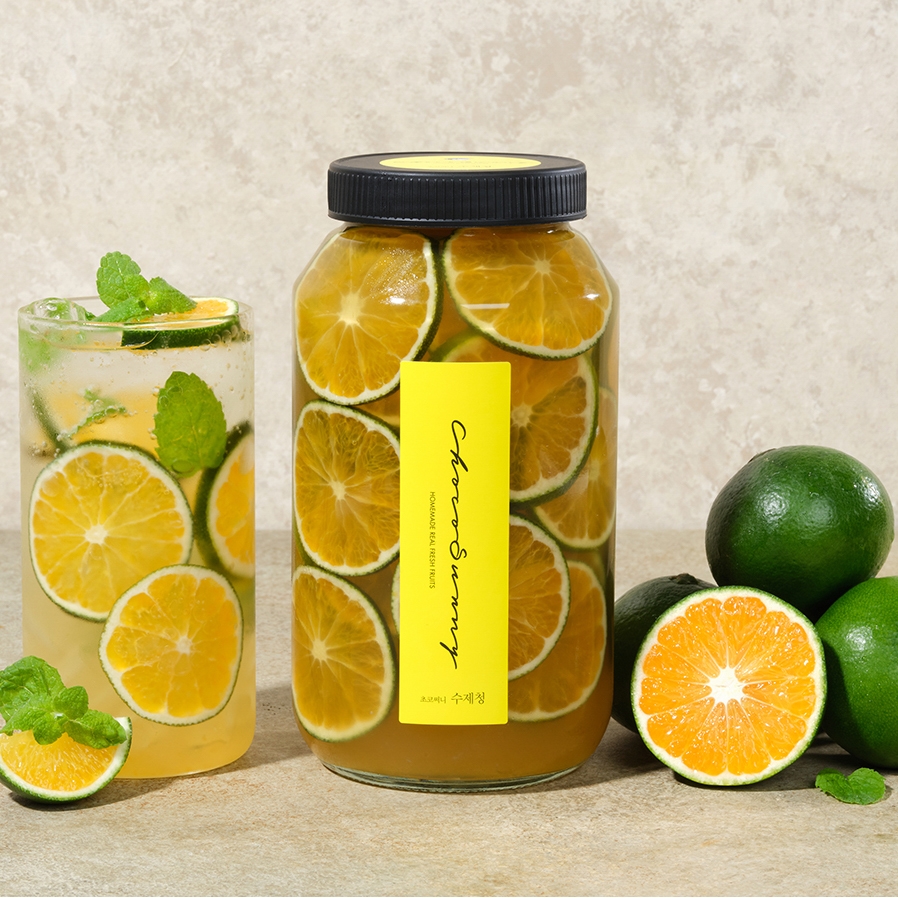 [청귤청] 카페수제청 과일청 에이드 500g 1kg 답례품 부모님선생님 명절 차 선물세트 - 상세 이미지 3