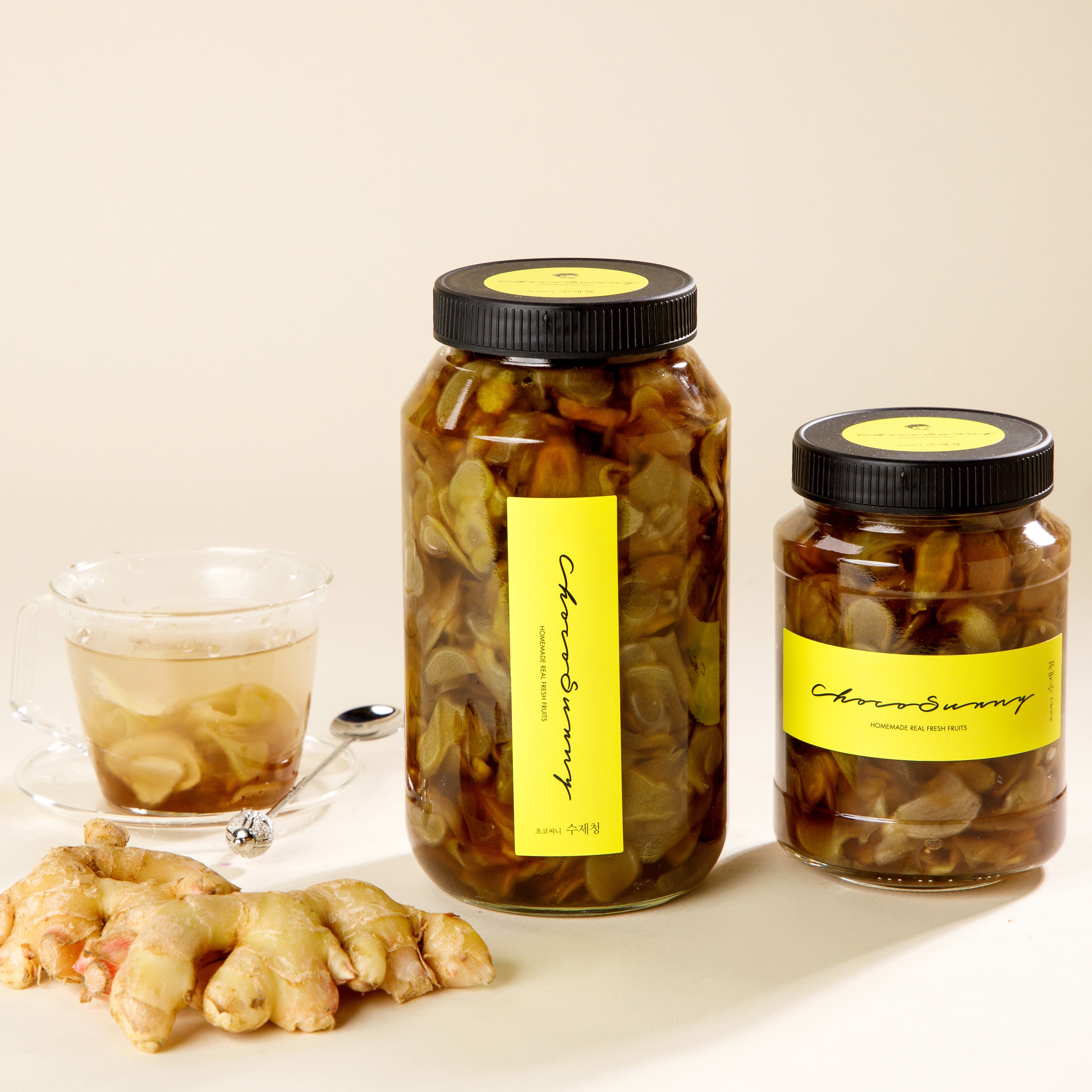 [생강청] 수제청 과일청 500g 1kg 답례품 감기예방 부모님선생님 명절 차 선물세트 - 상세 이미지 2