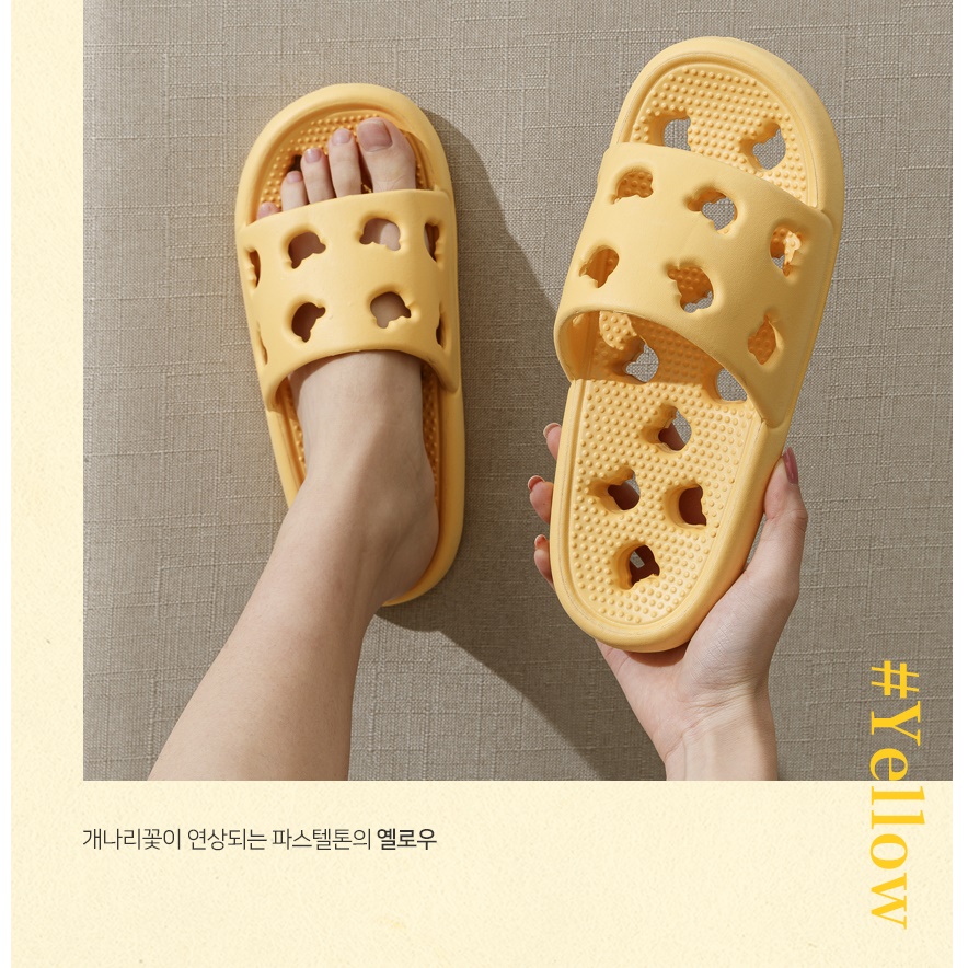 푹신한 화장실용슬리퍼 고급 목욕탕실내화 물잘빠지는욕실화 - 상세 이미지 3