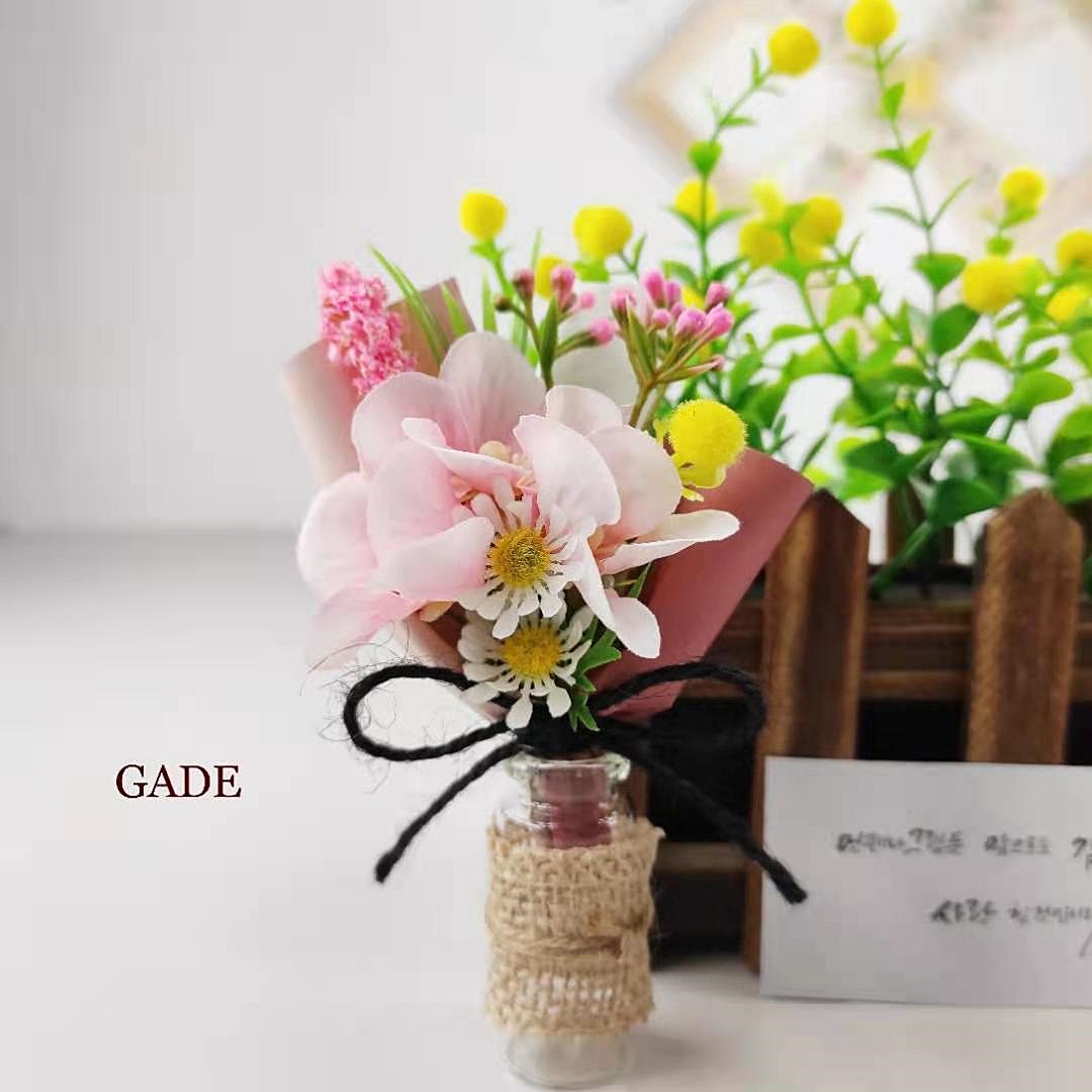 가더GADE 8V 납골당꽃 유리화병 미니꽃다발 꽃장식 봉안당꾸미기 납골당장식 - 상세 이미지 2