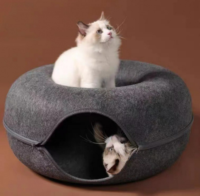 고양이 터널 숨숨집 하우스 캣터널 도넛 S - 상세 이미지 2