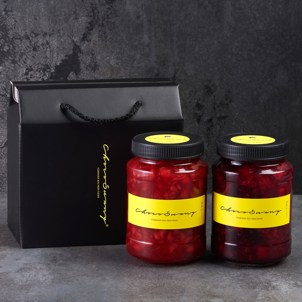 [딸기청+베리베리코코청] 수제청 과일청 500g 2병 요거트라떼 명절 차 선물세트 답례품 - 상세 이미지 3