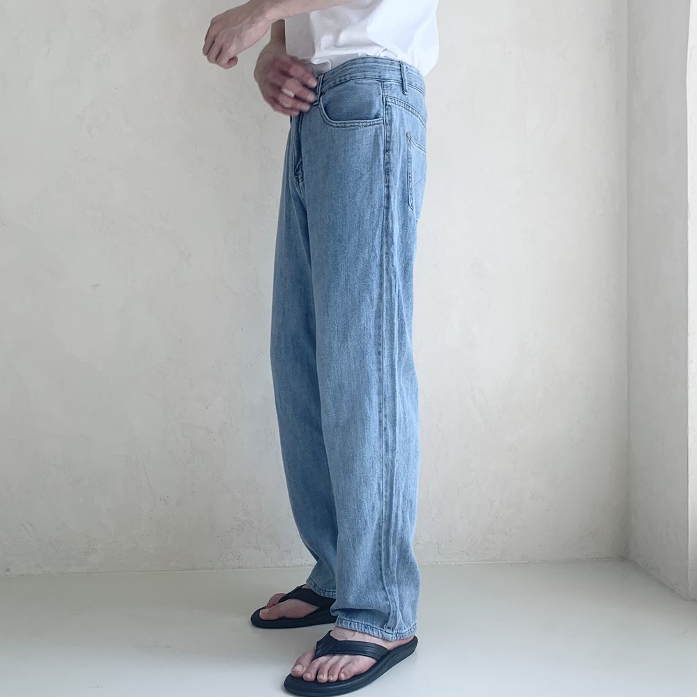 남자여름청바지 남자와이드청바지 이미지 2