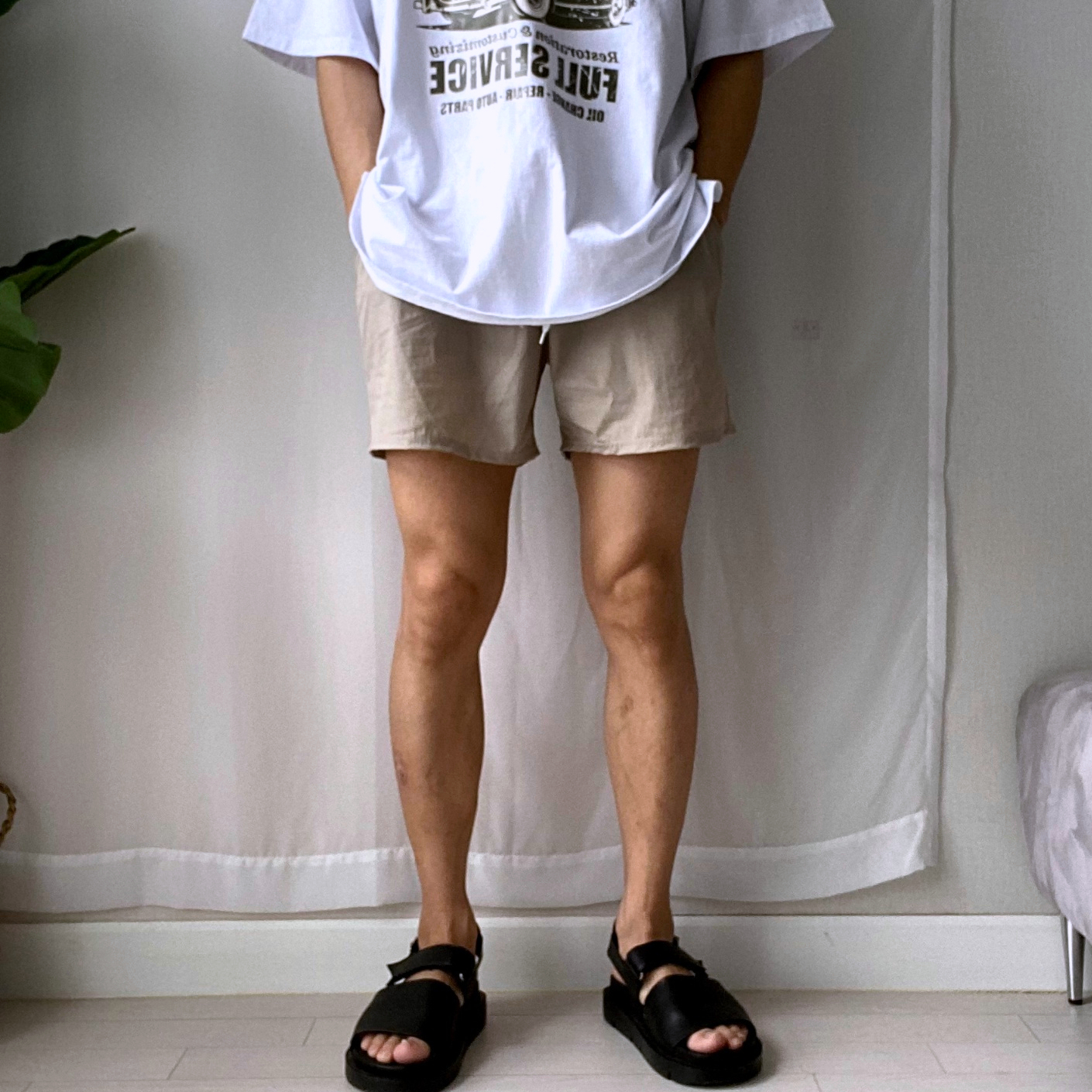 나일론반바지 냉장고반바지 형광색반바지 - 상세 이미지 5