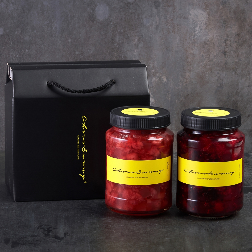 [베리베리코코청+코코딸기청] 수제 과일청 500g 2병 선생님 명절 차 선물세트 답례품 - 상세 이미지 3