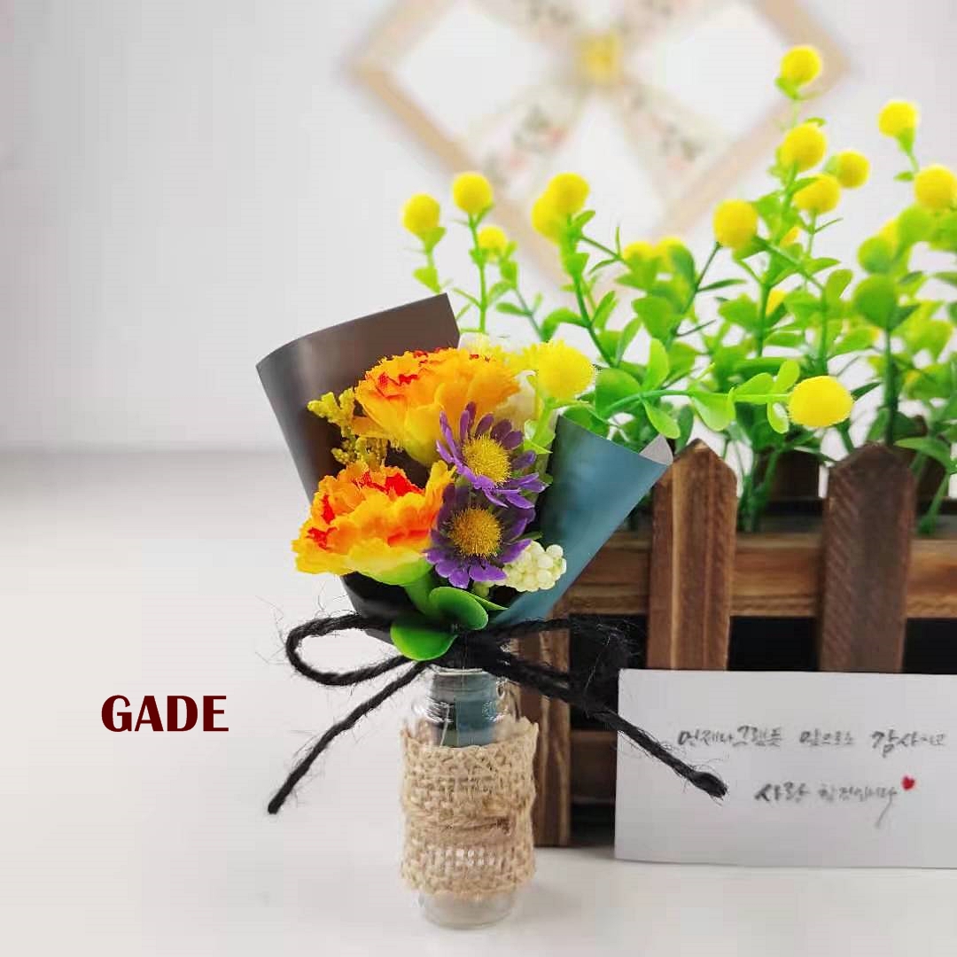 가더GADE 6J 납골당꾸미기 납골당꽃장식 유리화병 미니꽃다발 카네이션 조화 꽃 - 상세 이미지 2