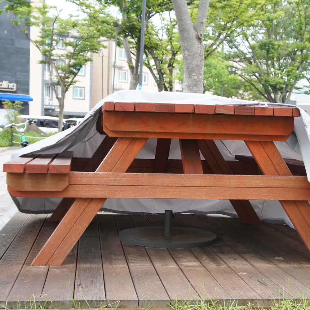 더퍼 야외 원목 벤치 테이블 방수 커버 덮개 - 상세 이미지 5