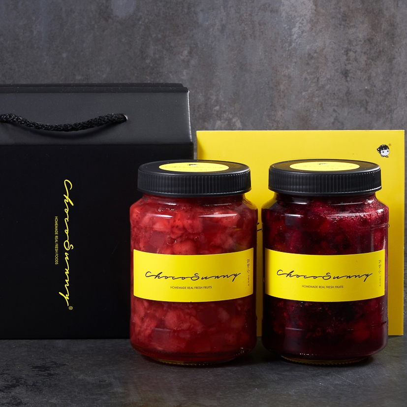 [베리베리코코청+코코딸기청] 수제 과일청 500g 2병 선생님 명절 차 선물세트 답례품 - 상세 이미지 2