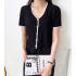 여름용가디건 골지 반팔 브이넥 크롭 숏 니트 가디건 착용 후기 | 사이즈/핏 총정리 썸네일
