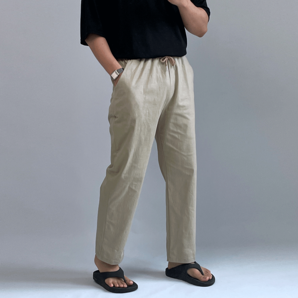 1+1 남자린넨슬랙스 남자마바지 남성냉장고바지 이미지 4
