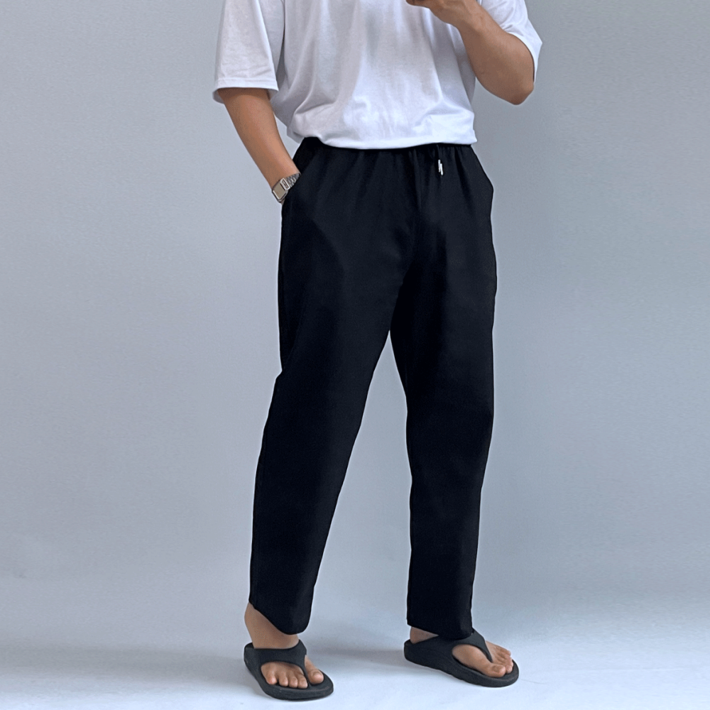 1+1 남자린넨슬랙스 남자마바지 남성냉장고바지 이미지 2