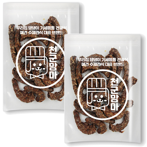 강아지수제간식 국내제조 오리긴목뼈, 500g, 2개