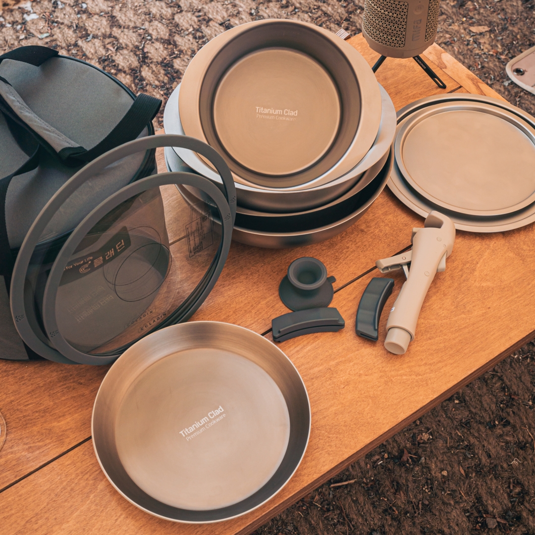 클래딘 리얼 티타늄 캠핑 코펠 고아웃패키지 세트