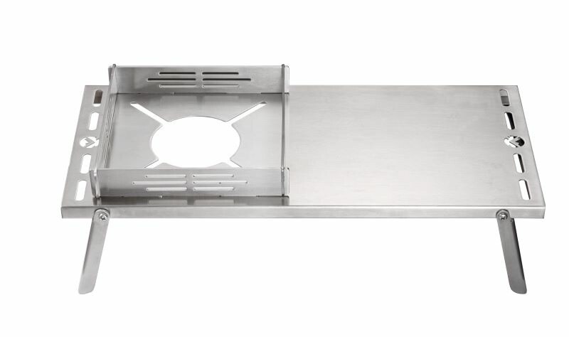 캠핑문 솔로 키친 소토 바람막이 차열 스텐 테이블 SK-310-CP