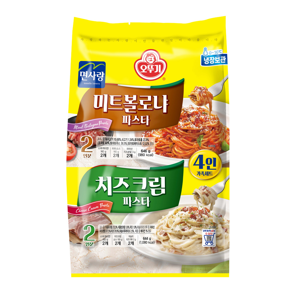 오뚜기 미트 치즈크림 파스타 4인분 1290g - 메인 이미지