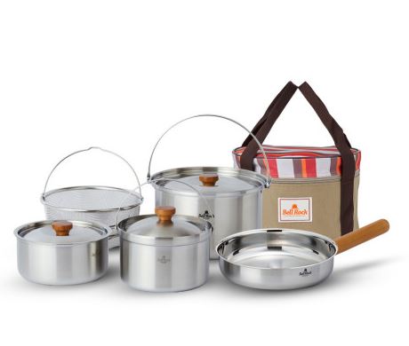 벨락 콤비 9 플러스 코펠 통3중 스텐 반합 세트