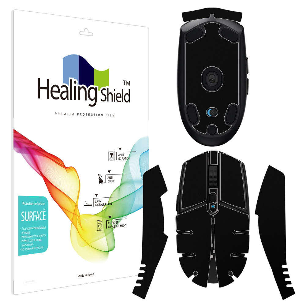 로지텍 G304 LIGHTSPEED 무선 게이밍 마우스 블랙 외부보호필름 세트