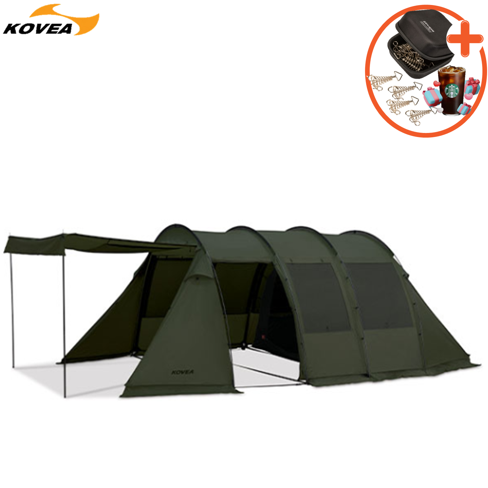 코베아 몬스터 딥카키 텐트 풀세트 리빙쉘