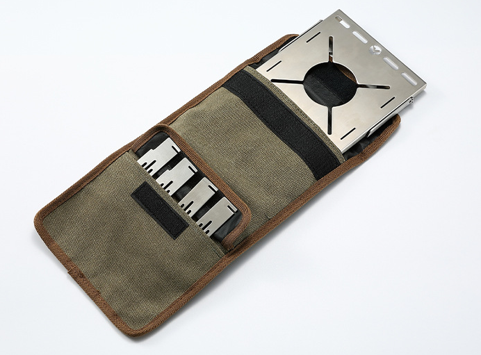 캠핑문 솔로 키친 소토 바람막이 차열 스텐 테이블 SK-310-CP