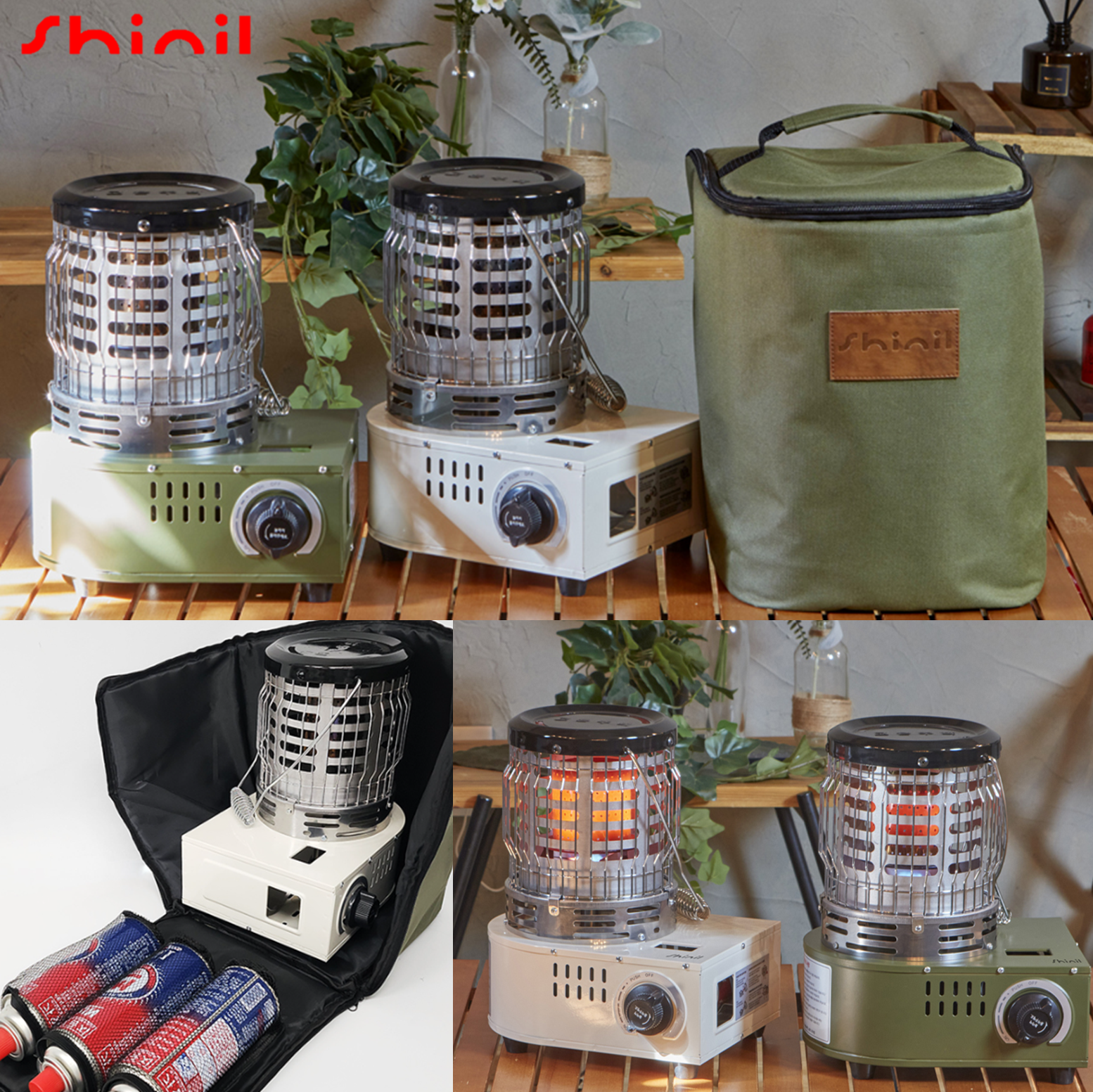 신일 가스 난로 캠핑 히터 미니 소형 부탄가스 호환