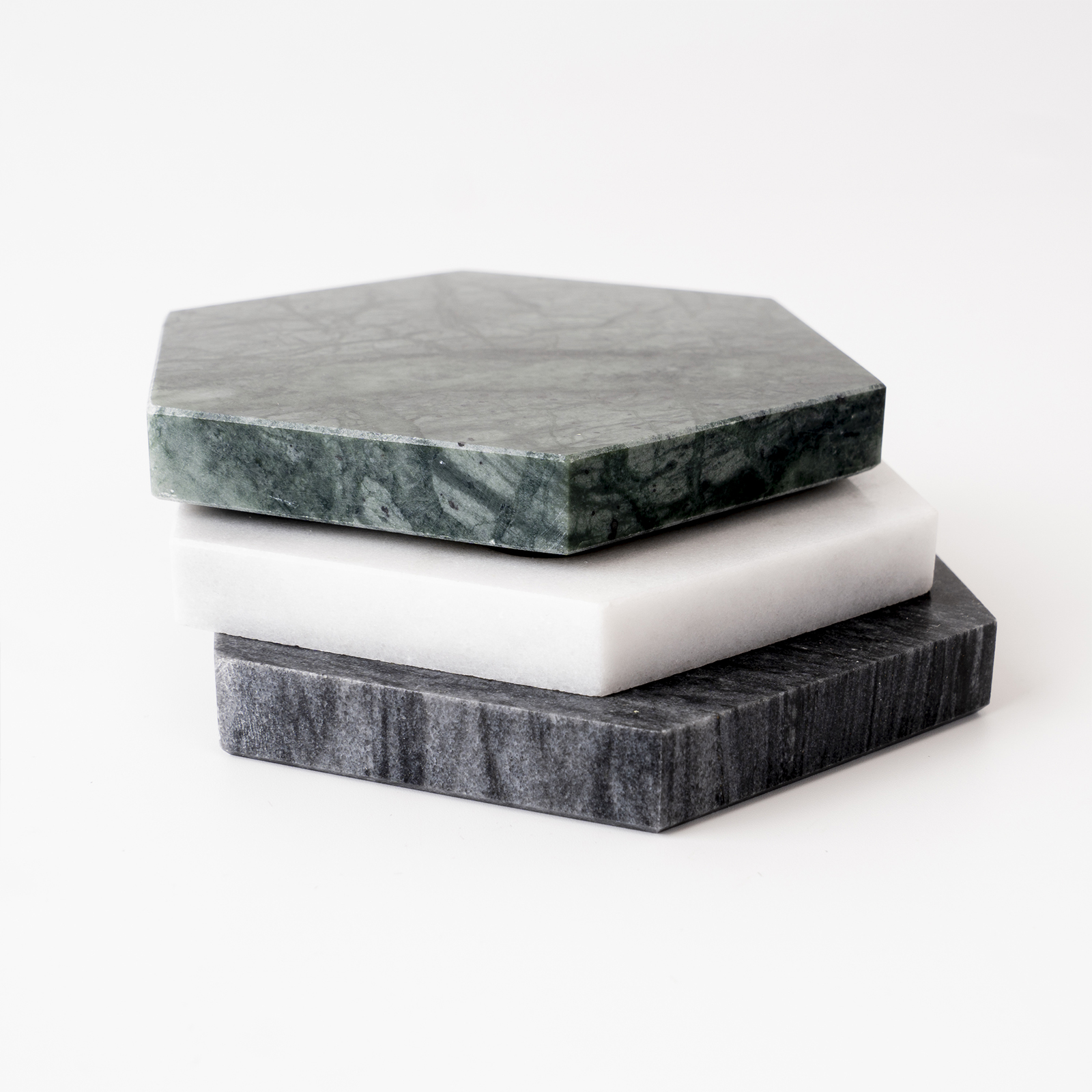 실링왁스 대리석 패드 육각 커팅 받침대 코스터