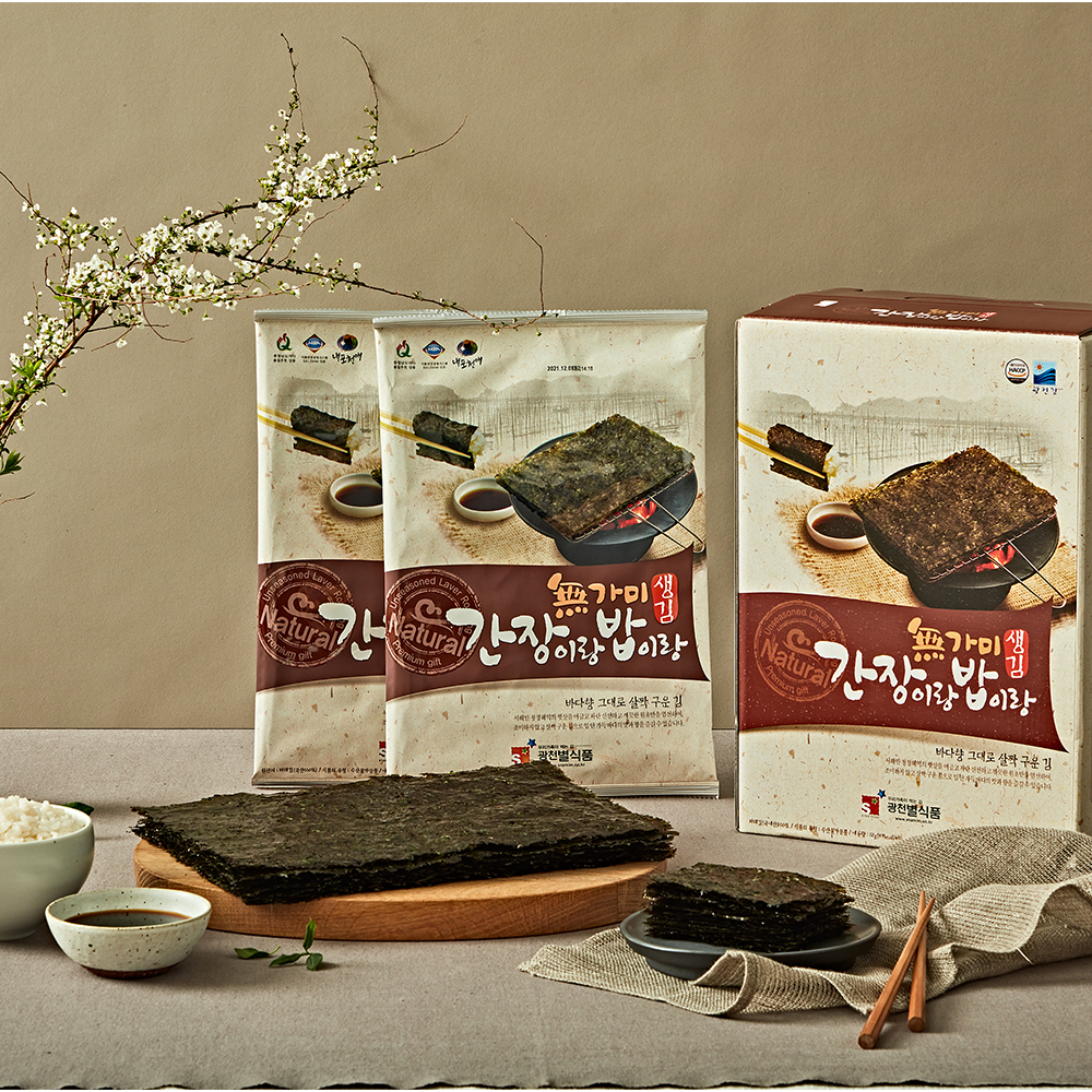 광천 별식품 구운김 무조미 무가미 간장이랑밥이랑 전장김 12g x 10봉