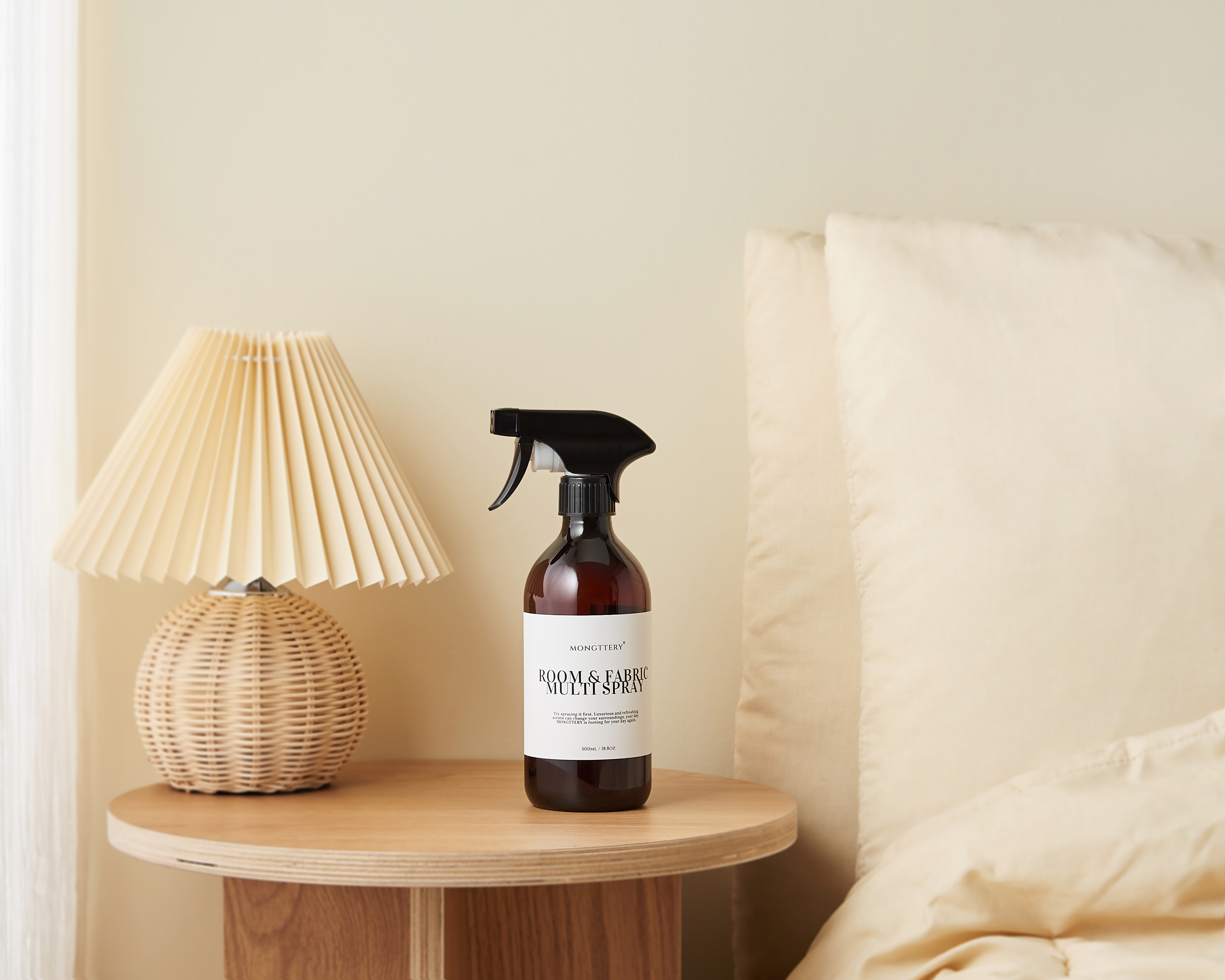 몽때리 섬유탈취제 룸스프레이 500ml x 2개입 냄새 제거 피톤치드 편백수 정전기방지