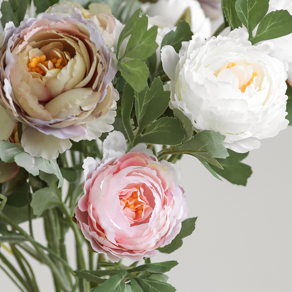 빈티지 블로썸 라넌큘러스 장미 인테리어 조화 장식 실크 플라워 소품 이미지 2