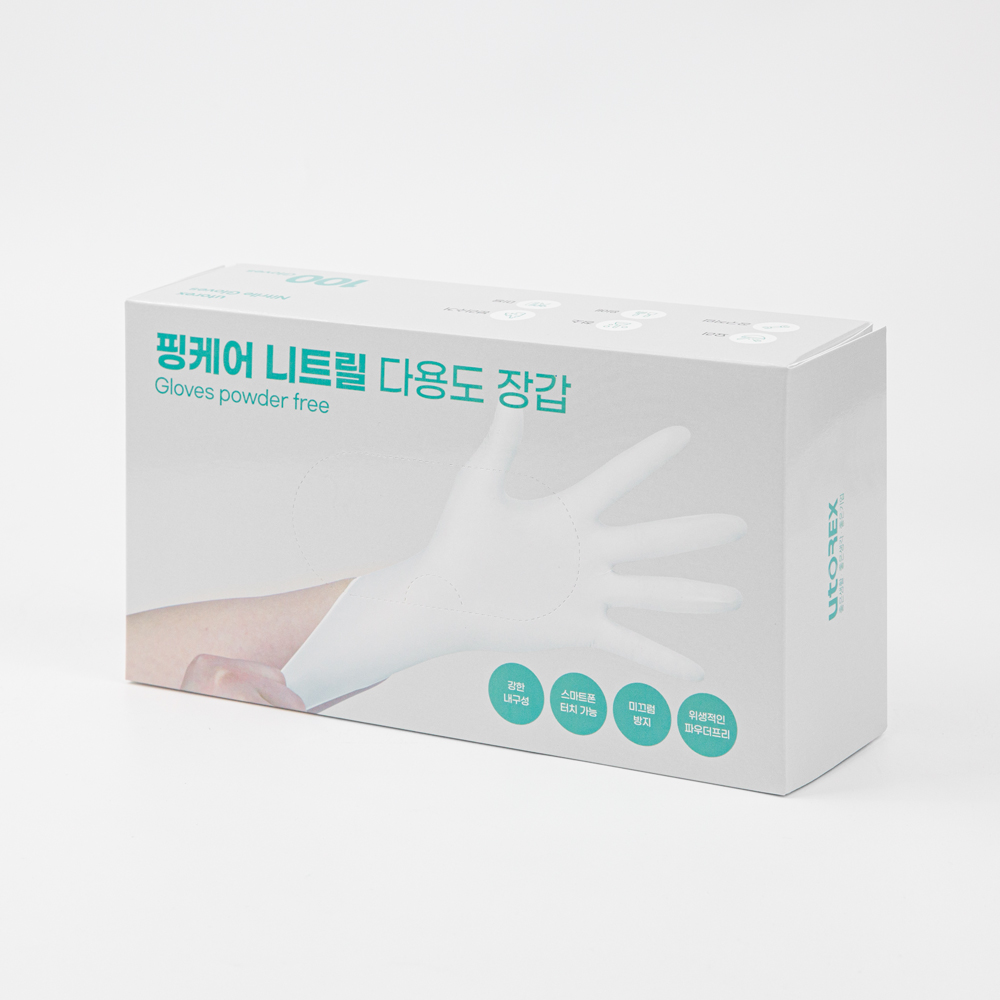 유토렉스 핑케어 니트릴장갑 100매 다용도 멸균 요리 장갑 - 상품 이미지