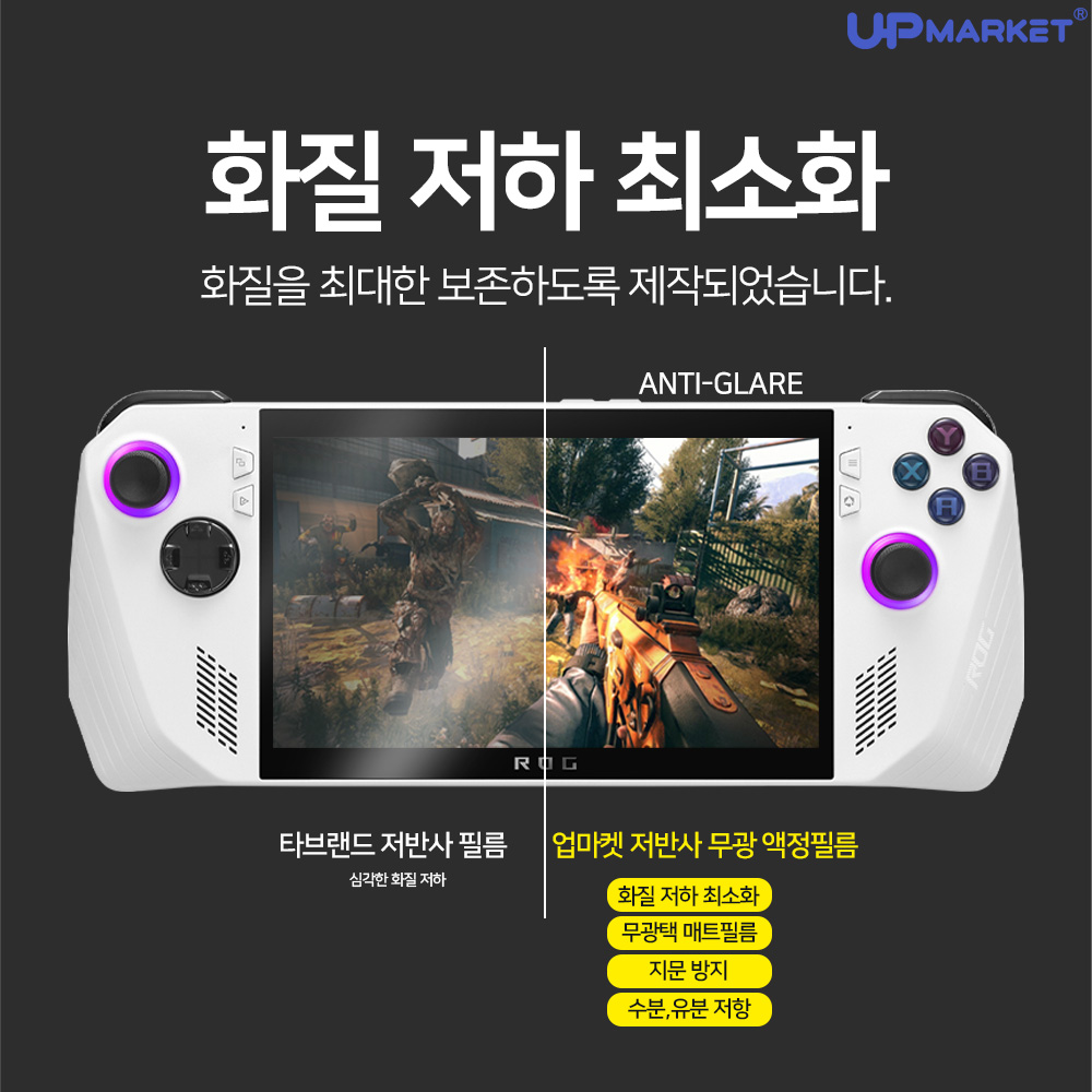 Rog XBOX Ally X 필름 엑갈리 저반사무광 액정보호필름 2매 - 상세 이미지 3