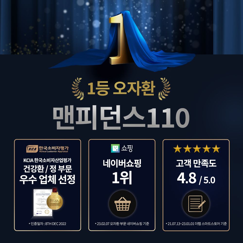 더햅 맨피던스110 오자환 남성 활력 구기자환 토사자환 복분자환 60포, 3개 이미지 2