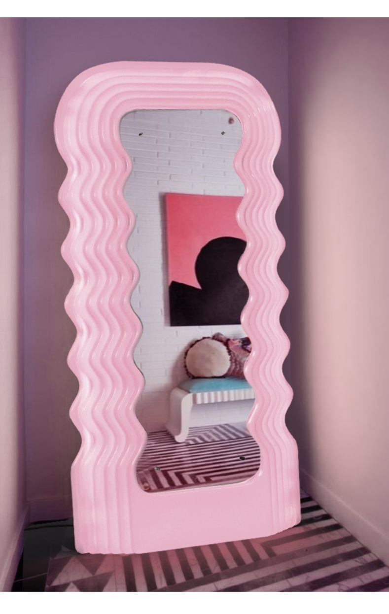 폴트로노바 LED 스탠드 울트라프라골라 전신 현관 물결 거울 단색 3color