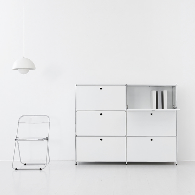 심플리 2x3 수납장 6문 BC134 1520mmx400mmx1210mm, 3단, 화이트 7289.8661 - 상세 이미지 2