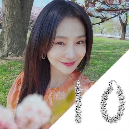 김세정 신세경 이주빈 귀걸이 폴브리알 주얼리 블링 텍스처 후프링 귀걸이 PYBE0123 - 상세 이미지 5