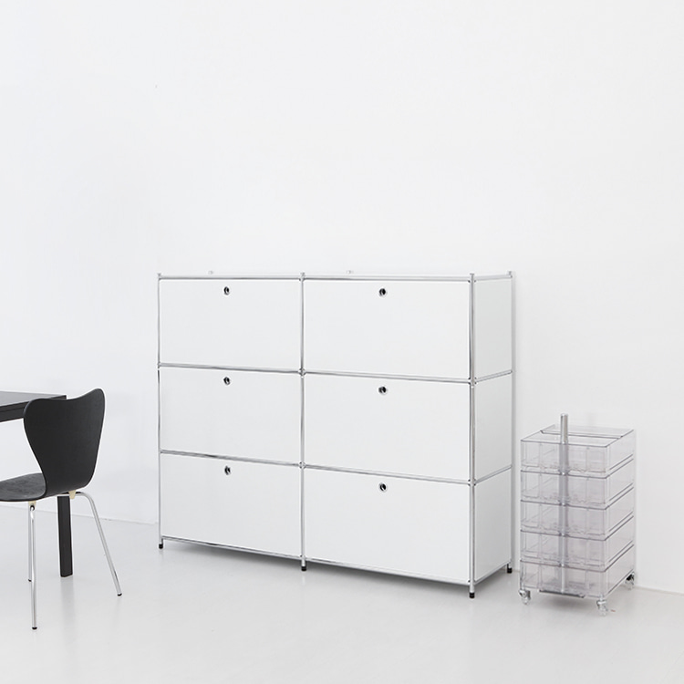 심플리 2x3 수납장 6문 BC134 1520mmx400mmx1210mm, 3단, 화이트 7289.8661 - 상세 이미지 3
