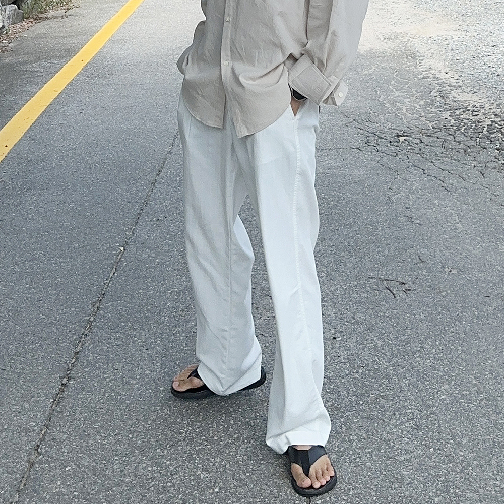 남자여름청바지 빅사이즈 생지데님 린넨팬츠 남자와이드청바지