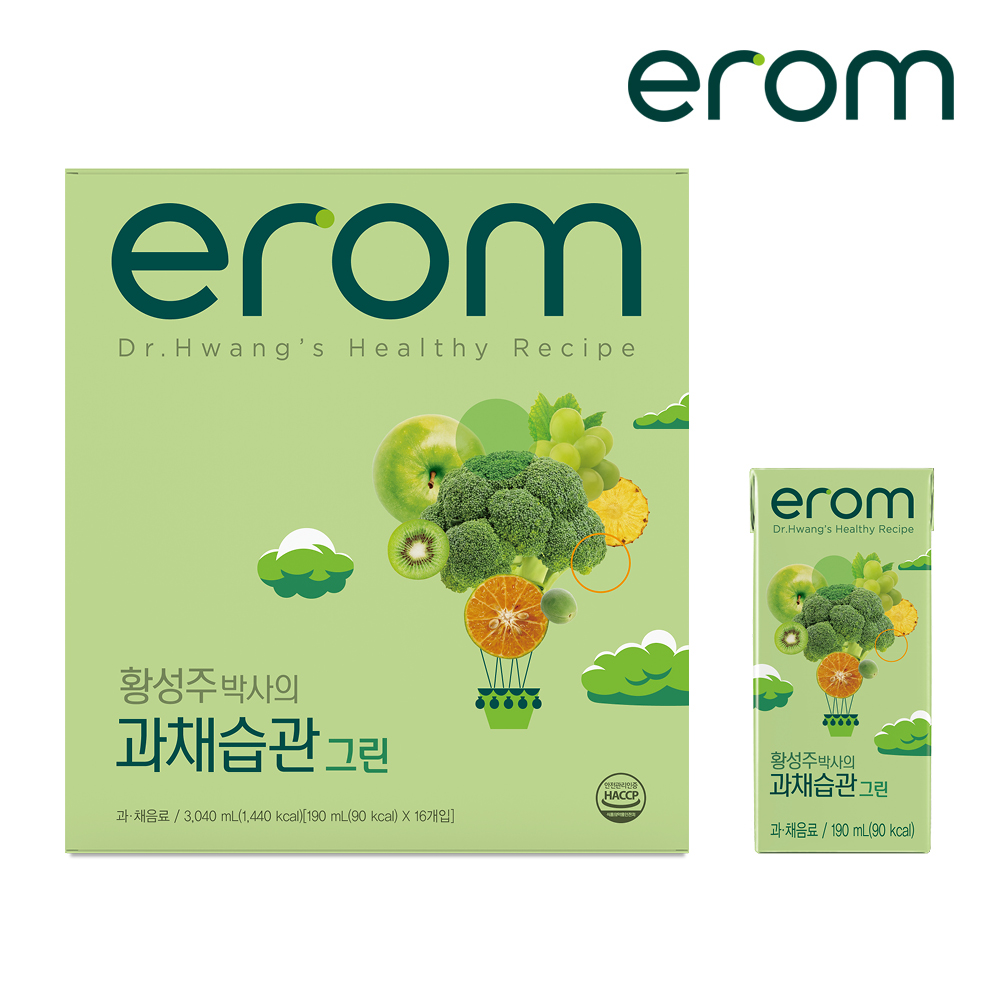 이롬 황성주박사의 과채습관 그린, 190ml, 16개 - 상세 이미지 2