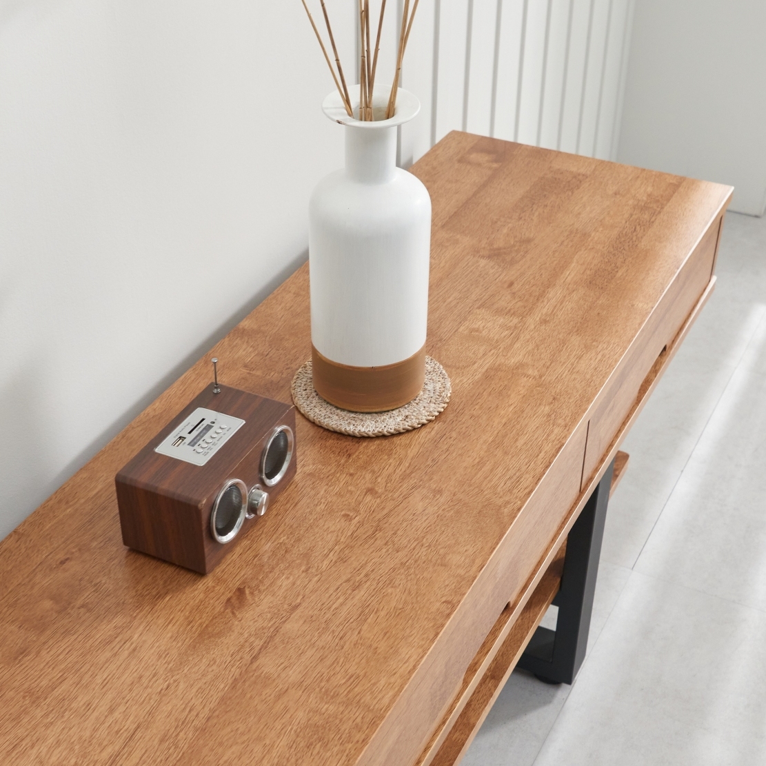 벨라 고무나무 북유럽 원목거실장 티비다이 TV거실장 2100mm, 월넛