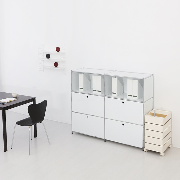 심플리 2x3 수납장 4문 BC133 1520mmx400mmx1200mm, 3단, 화이트 6961.4653 - 상세 이미지 5