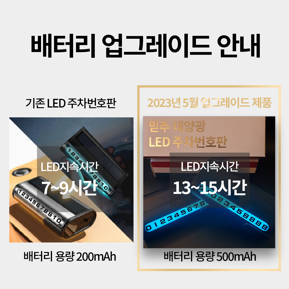 차량번호판 주차 자동차 전화 번호판 안심 핸드폰 번호 연락처 알림판 블랙+실버로고,기아 - 상세 이미지 3