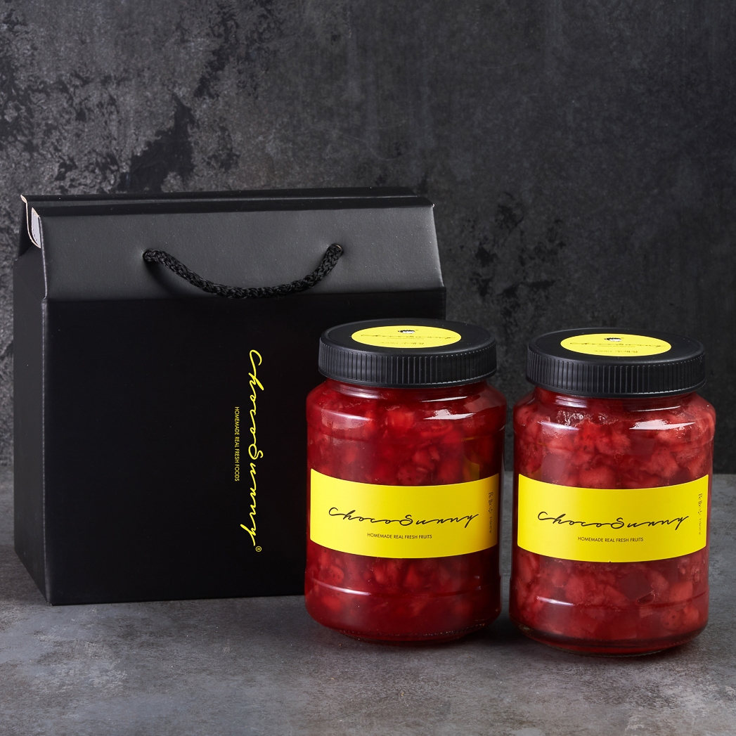 [딸기청+코코딸기청] 수제 과일청500g 2병 임산부수험생 간식 명절 차 선물세트 답례품 - 상세 이미지 3